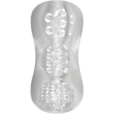 Adam and Eve Triple Chamber Ball Drainer Male Masturbator Sleeve Clear Masturbators and Strokers